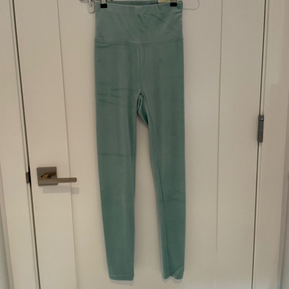 Aerie Light-Teal Velour Off-Line Hi-rise Leggings